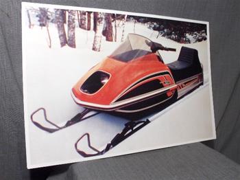 snowmobile vintage scorpion range whip cuyuna sled poster
