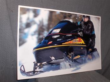 snowmobile vintage ski doo mach z 800 trail sled poster