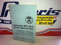 CURTISS-WRIGHT RC1-18.5 ENGINE BOOK VINTAGE SNOWMOBILE ROTATING COMBUSTION ENGINE