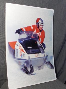 snowmobile vintage yamaha sr race sled poster