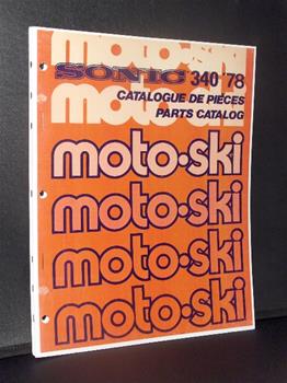 snowmobile vintage moto-ski sonic sled parts manual 1978 rotax engine