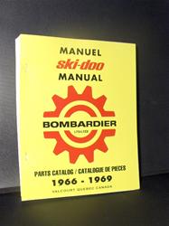 SKIDOO ROTAX BOMBARDIER PARTS MANUAL 1966- 1969  SNOWMOBILE VINTAGE  ROTAX NORDIC ALPINE
