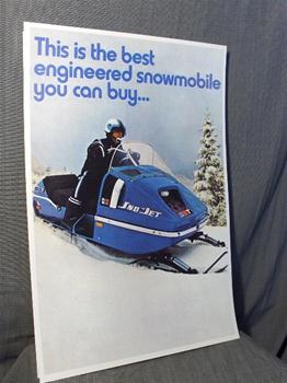 snowmobile vintage sno jet sst sked poster