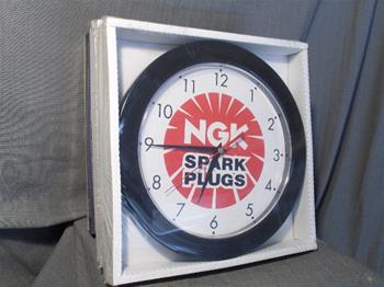snowmobile vintage ngk spark plug engine clock