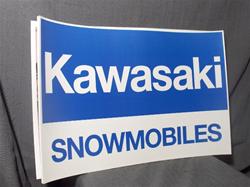 kawasaki snowmobiles dealer poster sign