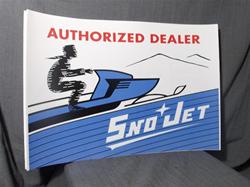 sno-jet sled authorized dealer poster sign snowmobile vintage