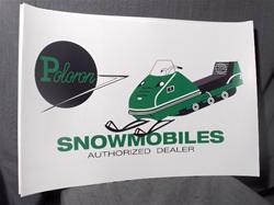 poloron dealer poster sign     snowmobile vintage