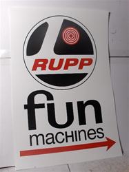 rupp dealer poster sign snowmobile vintage part