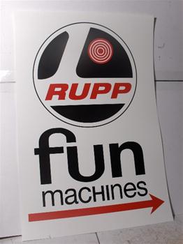vintage rupp dealer poster sign