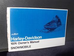 1974  harley davidson  manual   SNOWMOBILE VINTAGE