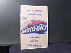 1969 moto-ski sled owners manual snowmobile vintage
