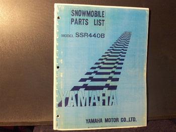 snowmobile vintage yamaha ssr sled parts manual