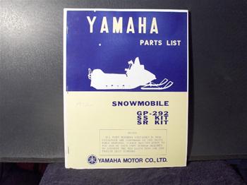 snowmobile vintage yamaha gp 292 sr kit ss manual