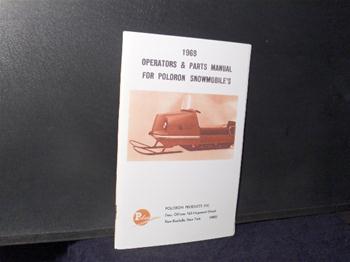 snowmobile vintage 1969 poloron sled owners & parts manual