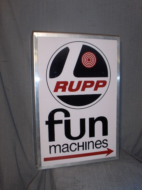 rupp dealer lighted sign vintage snowmobile