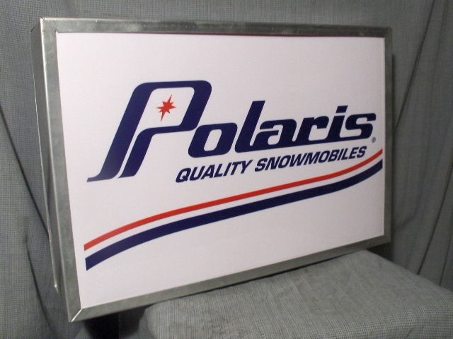 polaris quality snowmobiles lighted sign